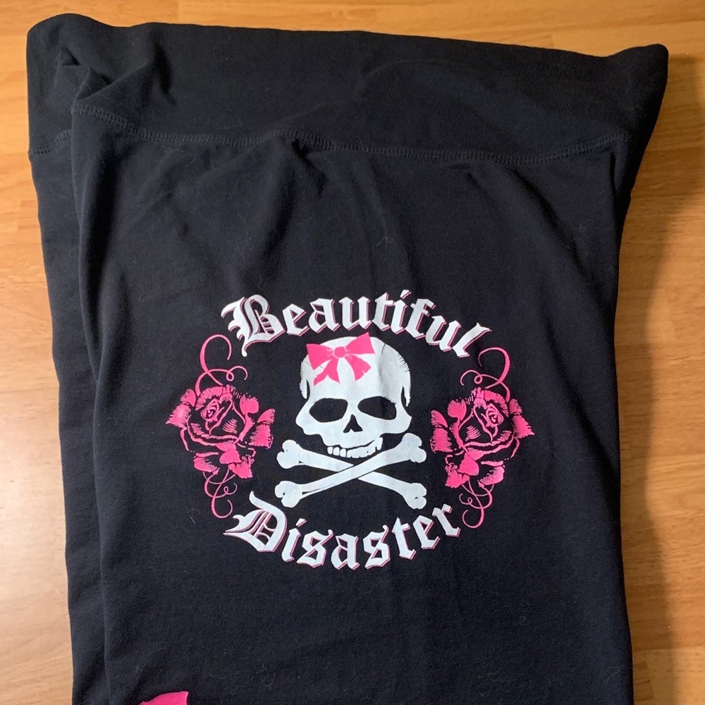 Beautiful Disaster Wide Band Yoga Pants Size XL